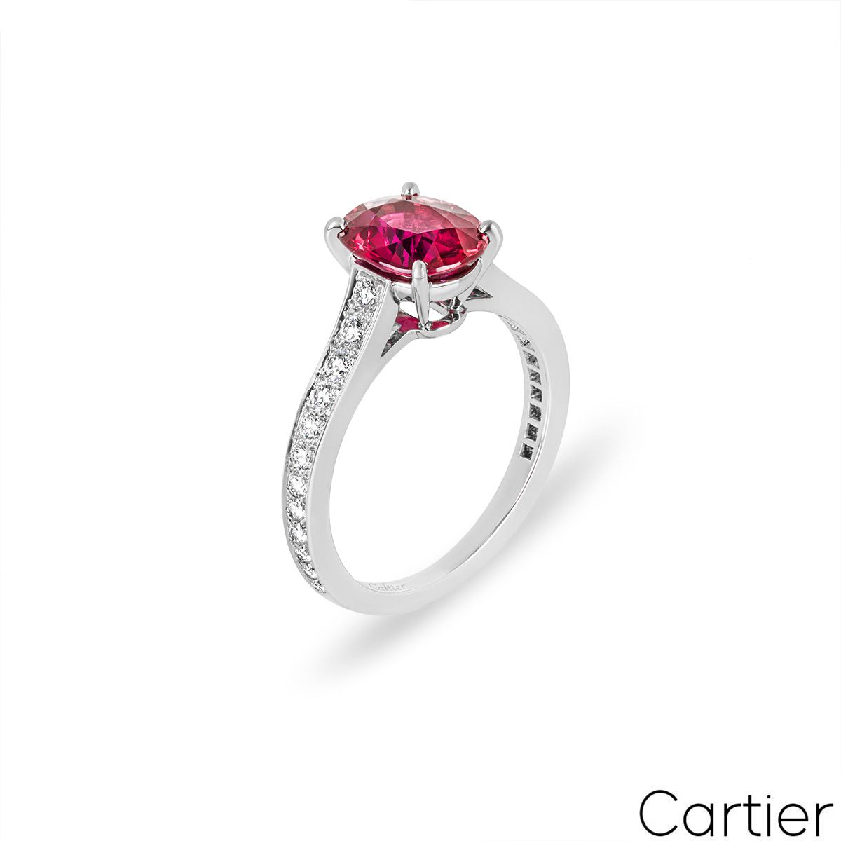 Cartier Platinum Ruby & Diamond Ring 2.36ct